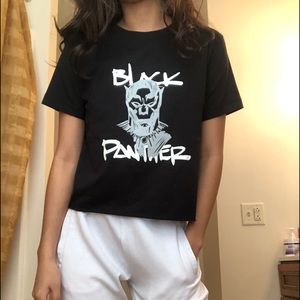 black panther cropped t shirt
